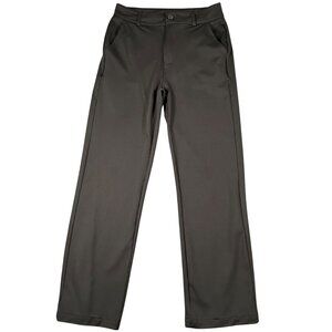 Bamans Womens Small Black Straight Leg Casual Dress Pants Pockets Stretch